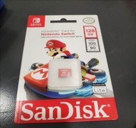 NINTENDO SWITCH SAN DISK OFFICIAL 128GB  MICRO  SD CARD BRAND NEW FACTORY SEALED