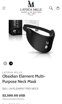 LATOUA MILLE Obsidian Element MultiPurpose Neck Mask for wrinkles