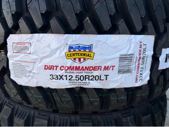 LT33X12.50R20 Centennial Dirt Commander MT 12ply