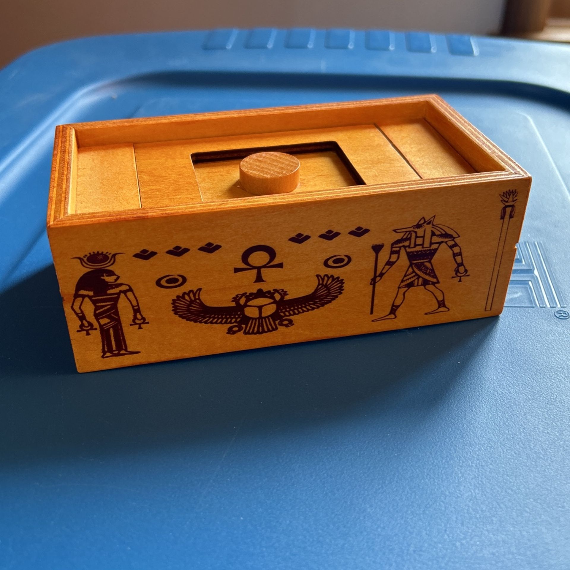 Egyptian Wood Puzzle Box