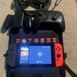 Nintendo Switch W/ 7 Games And Extras