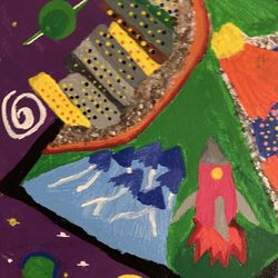  Hand Painted Acrylic 