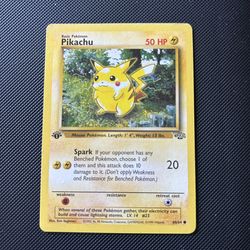 Pikachu Base Set 1 Jungle Pokémon Card