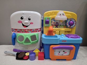 🧁 Fisher-Price Toddler Learning Kitchen Toy w/Lights & Sounds+Accessories
