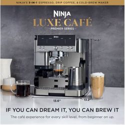 Ninja Luxe Café Premier 3-in-1 Espresso Machine, Drip Coffee, & Cold Brew