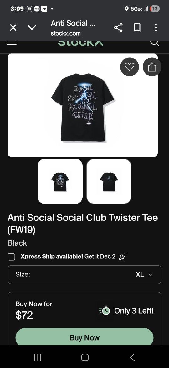 Anti Social Social Club Twister Tee
