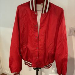 Vintage Satin Jacket Large