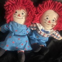 Raggedy Ann & Andy 8” Dolls (pair)