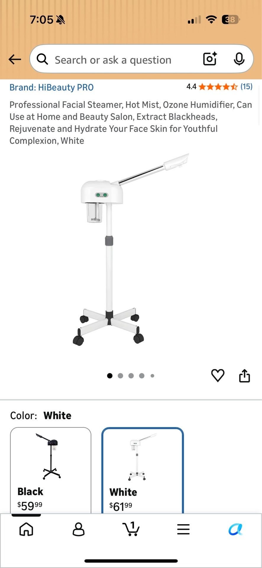 Facial steamer