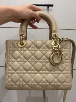 Like New Beige Purse 10.5L × 7.5H × 5W