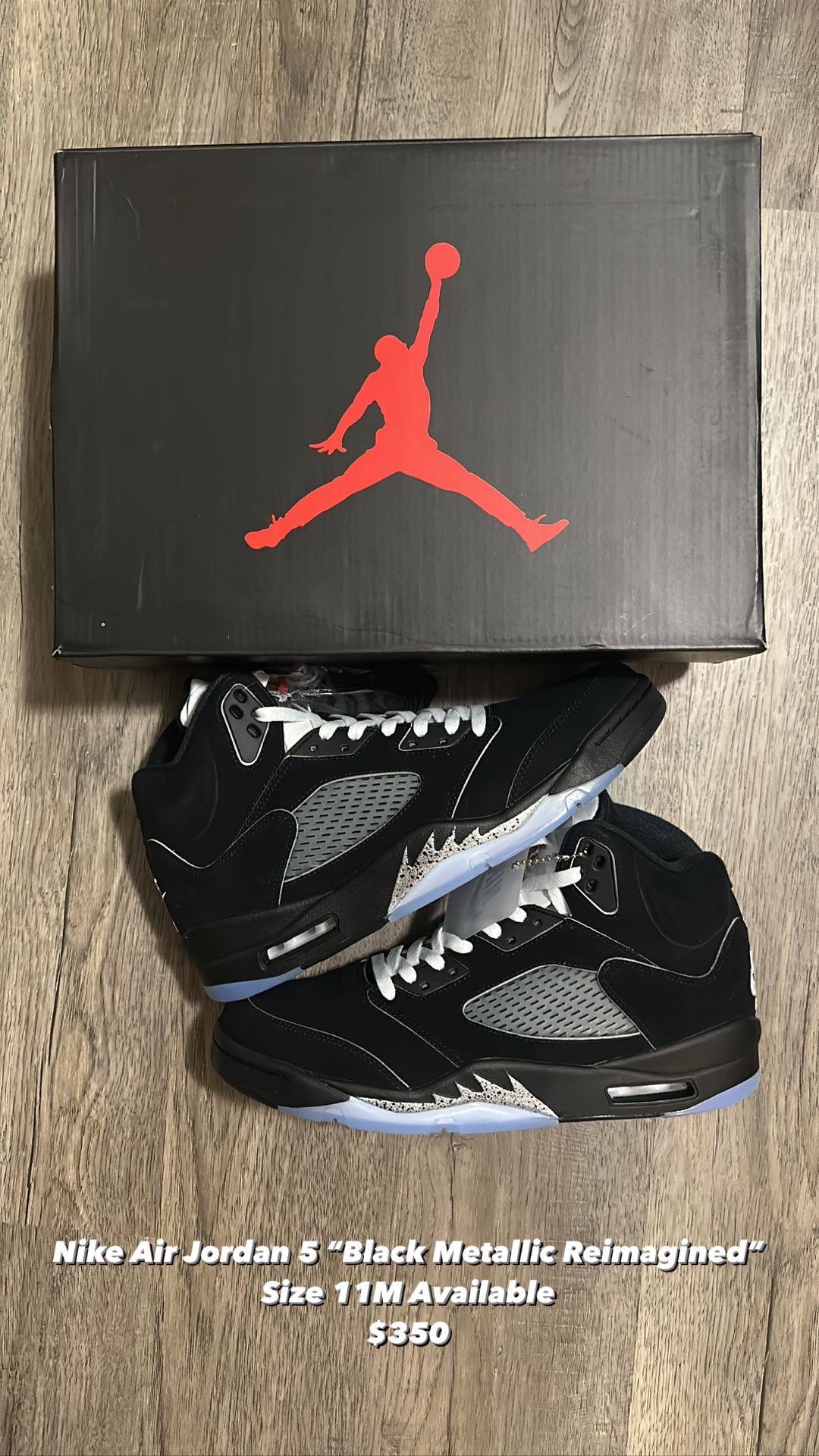 Nike Air Jordan 5 Black Metallic Reimagined