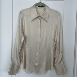 Silk Blouse XL Ivory/Cream color
