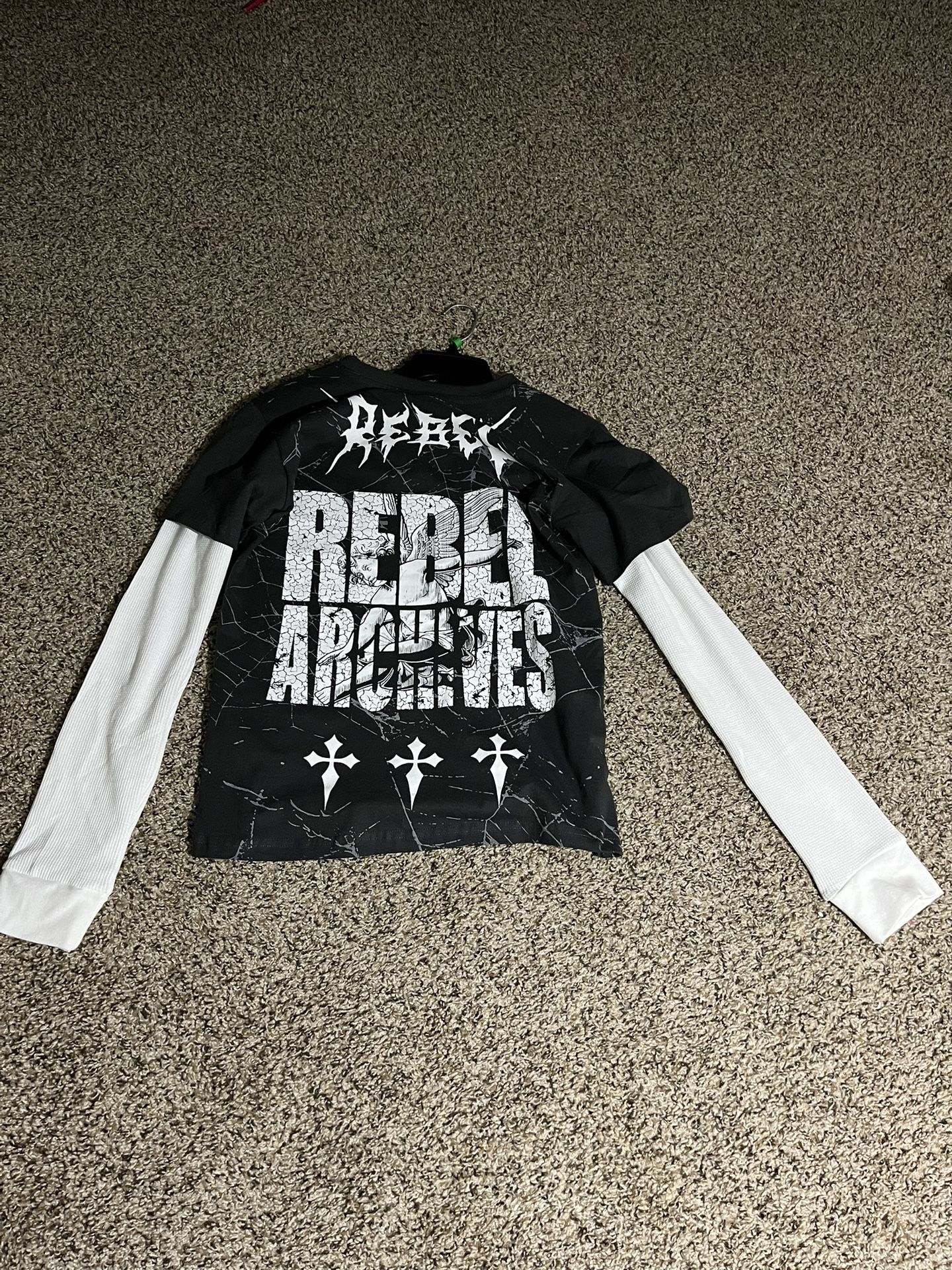 Black And White Rebel Archives Long Sleeves Shirt