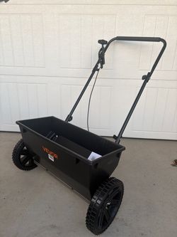 VEVOR Broadcast Spreader 50 lbs Capacity Drop Spreader with Hopper Grate | for Lawn & Garden Care, 18 in Spreading Width & 30 Adjustable Settings, 10 