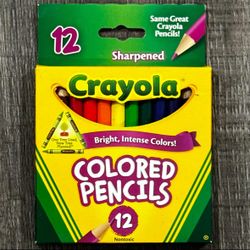 New 12-Pack Crayola Non-Toxic Bright Colored Pencils