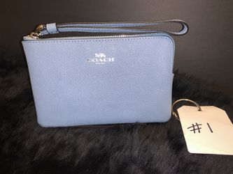 COACH Zip Wristlet in Leather!