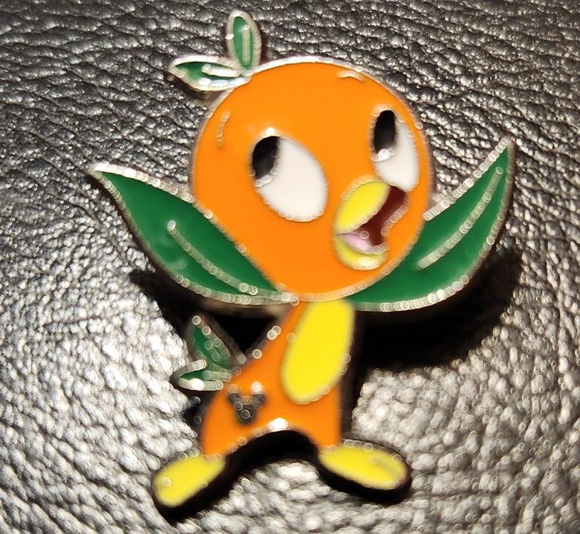 Orange Bird Character, Happy, Disney Pin, Part of the Hidden Mickey Series from 2011; number 3 of 5 in the series.