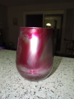 Metallic Colored Glass Vase
