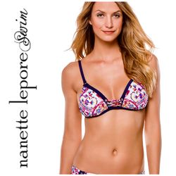 Nanette Lepore Festival Folklore Bikini Top, Size M