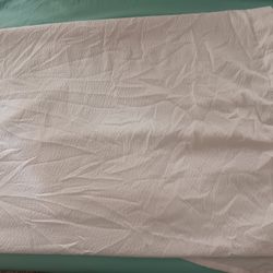 White Waffle Look Fabric Shower Curtain 