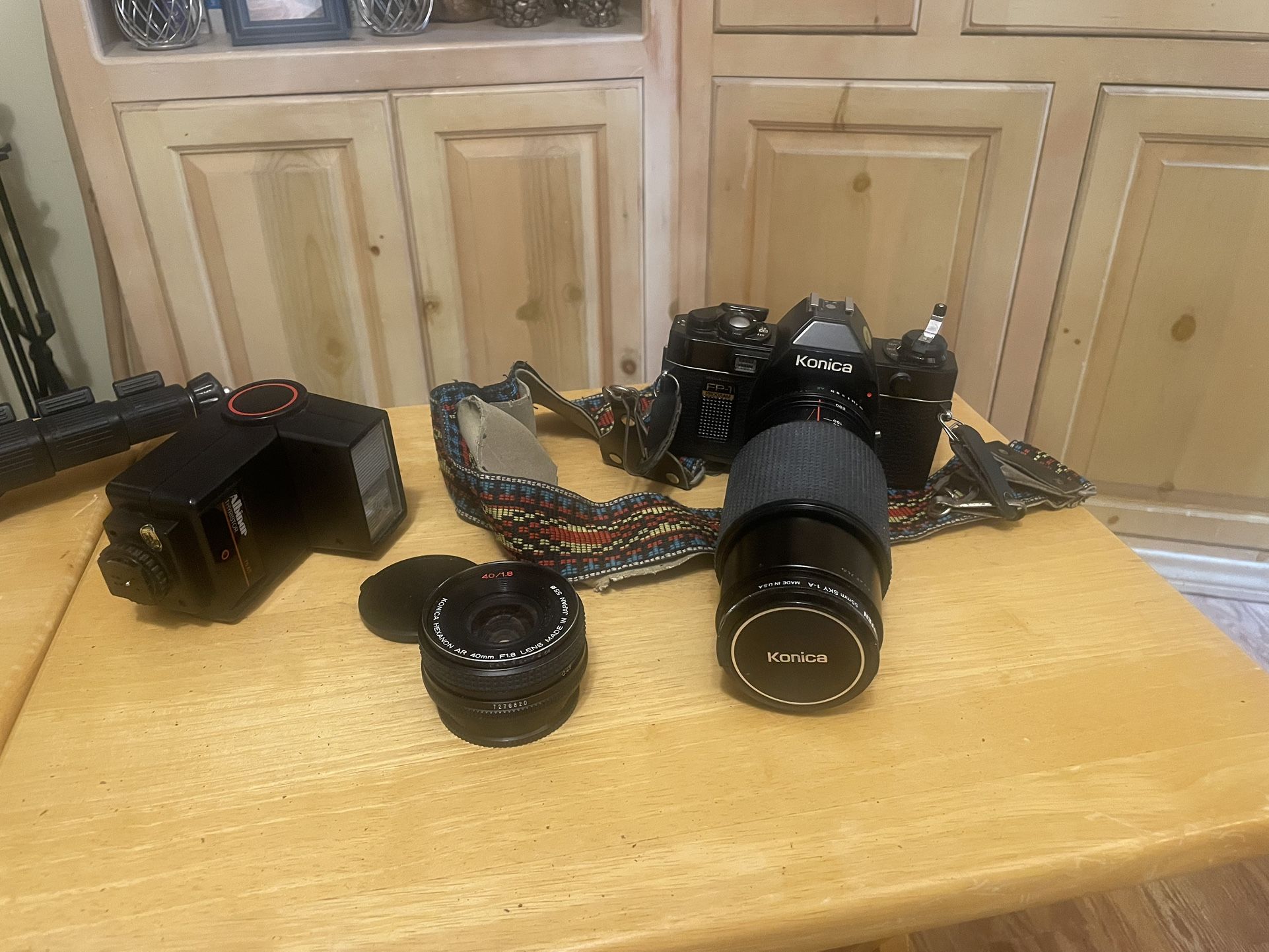 Konica Camera With  2 Lenses 