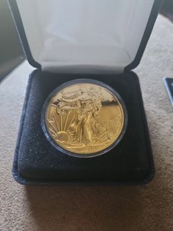 2020 24ct Gold Plated American Eagle Silver Dollar