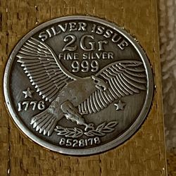 SILVER ISSUE 2GR FINE SILVER COIN MONEY CLIP