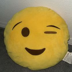 Wink Emoji Pillow