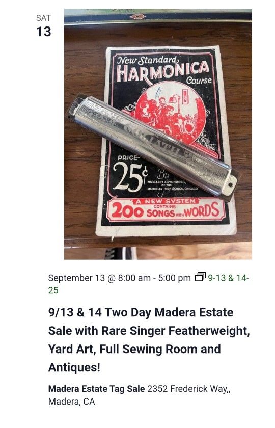 Madera Estate Sale September 13 &14
