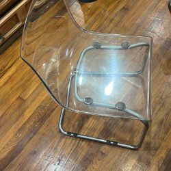 Chair Clear (TOBIAS) Chrome 