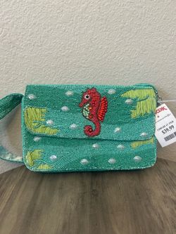 Beaded bag seahorse
