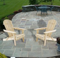 2 for set Hemlock Wood Adirondack Chair, Foldable, Paint or Stain, Outdoor Patio Chair