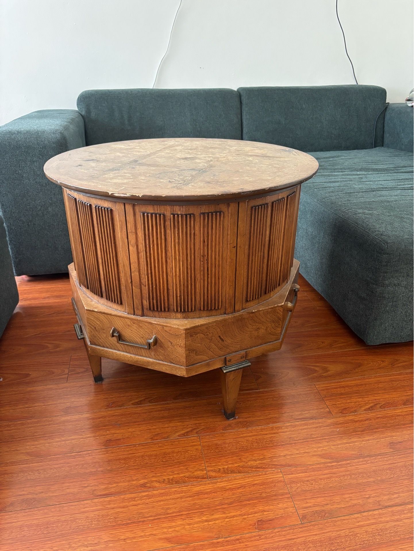 Wooden round table