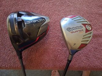 Left hand taylormade  steakth plus driver and 3 wood