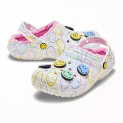 New Crocs Smiley World Classic Lined Crocs Women's Size 11