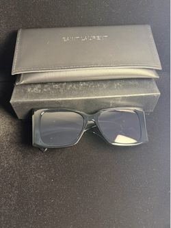 Black Designer Shades/Sunglasses w Boxes & Case