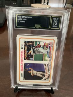 2023 Topps Heritage # 2 Tribute Aaron Judge Gen. Mint 10