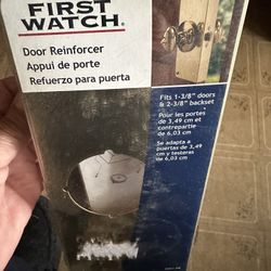 New! Solid Brass Door Reinforcer , Protect Your Property, For 1 3/8” 