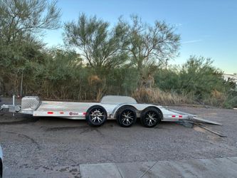 2017 aluminum car hauler trailer 7x18