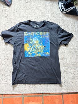 Iron Maiden Live After Death Black Graphic Band T-Shirt Men’s Heavy Metal