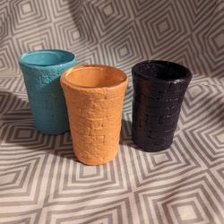 Set Of 3 Brick Shotglasses