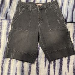 Black Jean Shorts