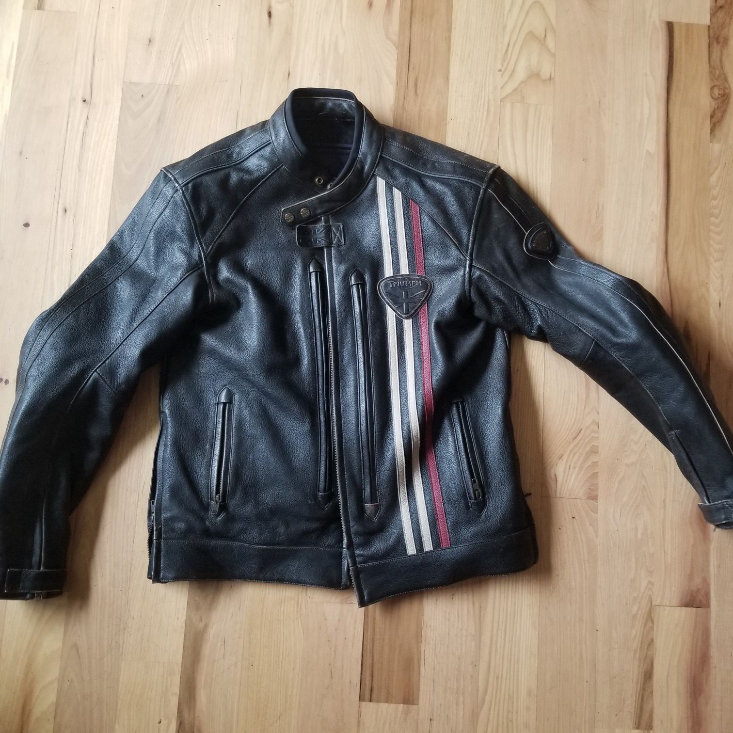 Triumph Raven Leather Motorcycle Jacket