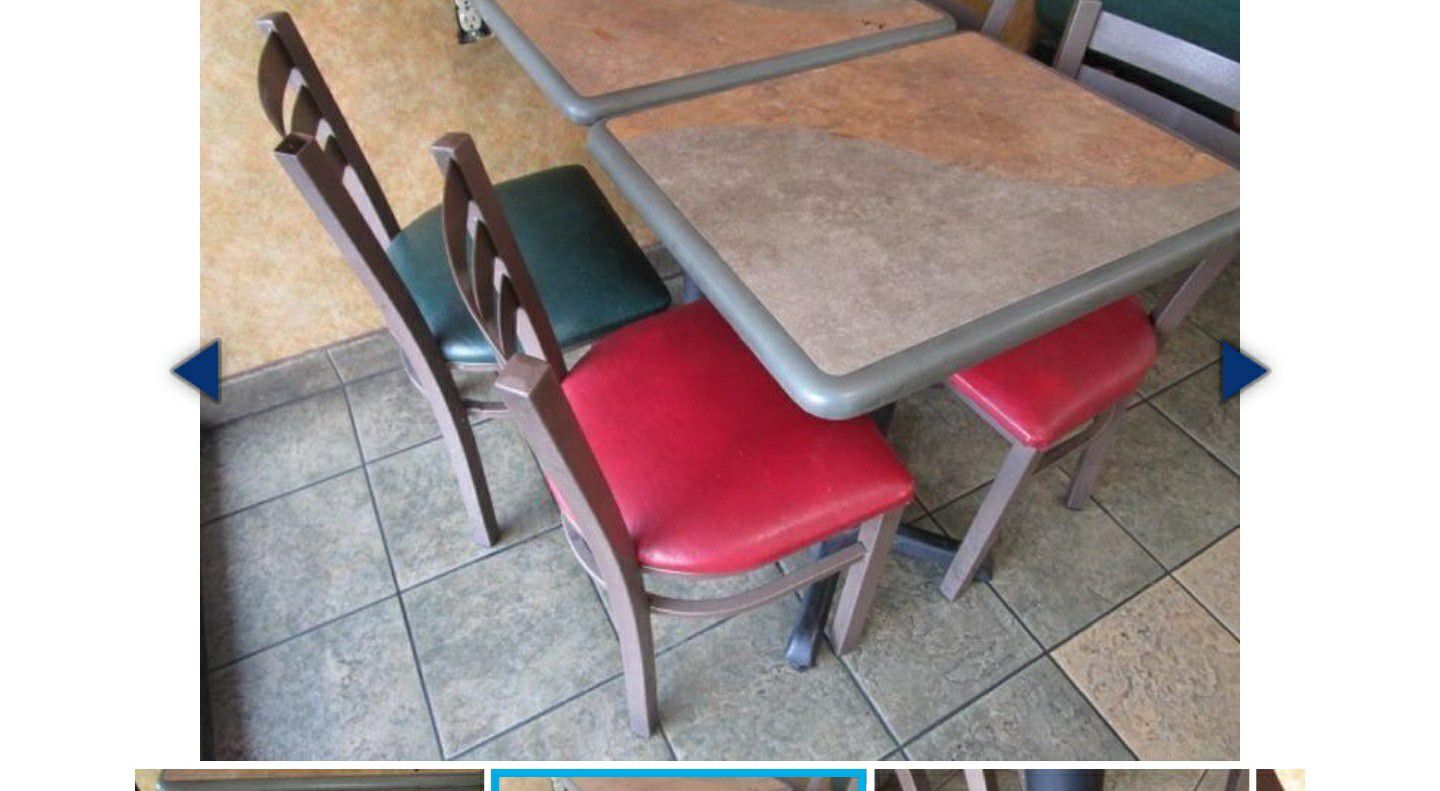 Restaurant Dinning Tables and chairs . table 10$. Chair $5.