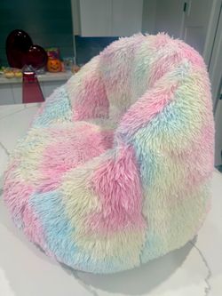 41.7" Shaped Faux Fur Bean Fluffy Boneless Single Chair
