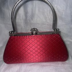 Pink Purse With Silver Trim