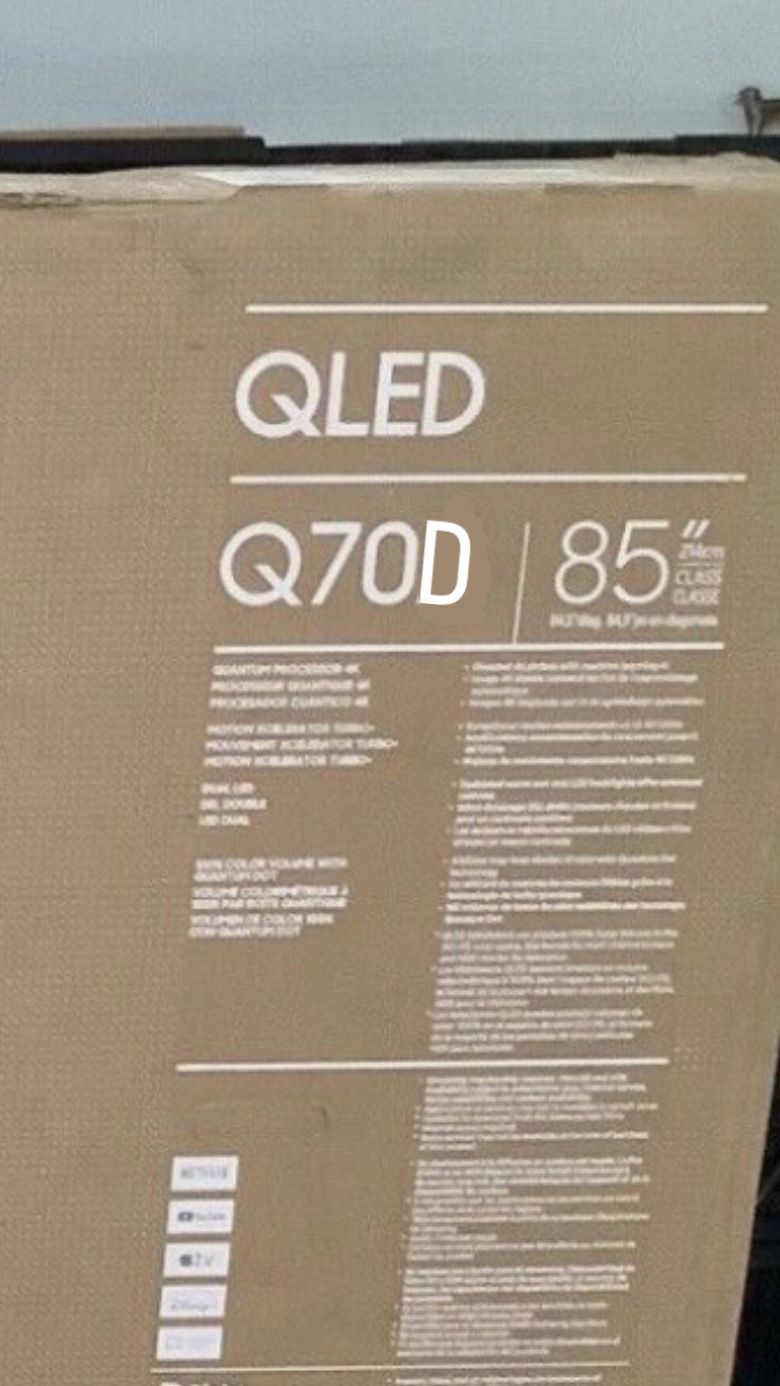 SAMSUNG 85-Inch Class QLED 4K Q70D Series Quantum HDR, Dual LED, Object Tracking Sound Lite, Q-Symphony, Motion Xcelerator Turbo+, Gaming Hub, Smart T