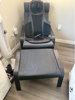 Arm Chair with Ottoman + Shiatsu Massage Seat