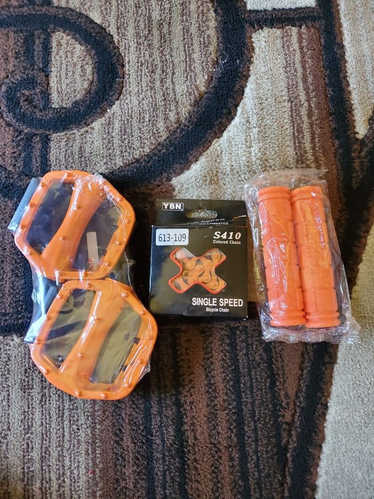 NEW Bicycle Bmx Parts Bundle Orange