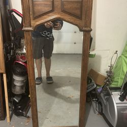 Beautiful Antique Mirror Solitaire Wood68 X 20